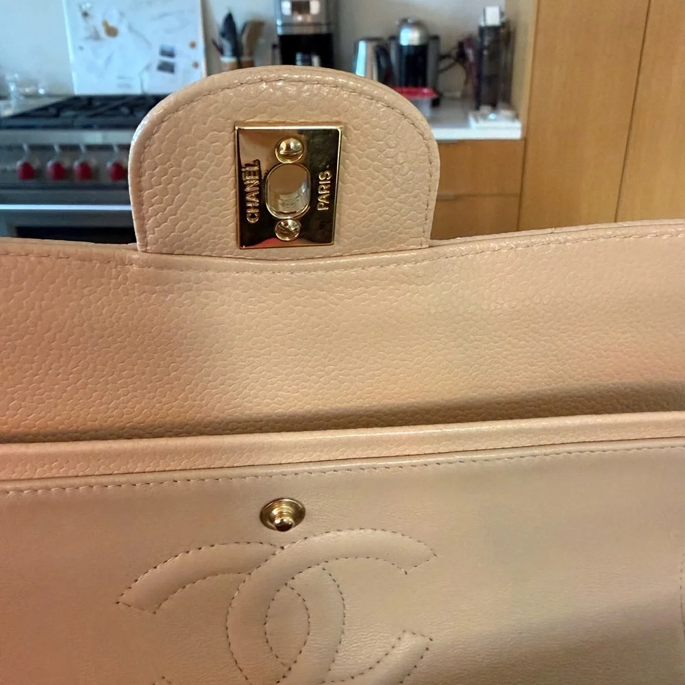 Chanel Beige Clair Medium Double Flap